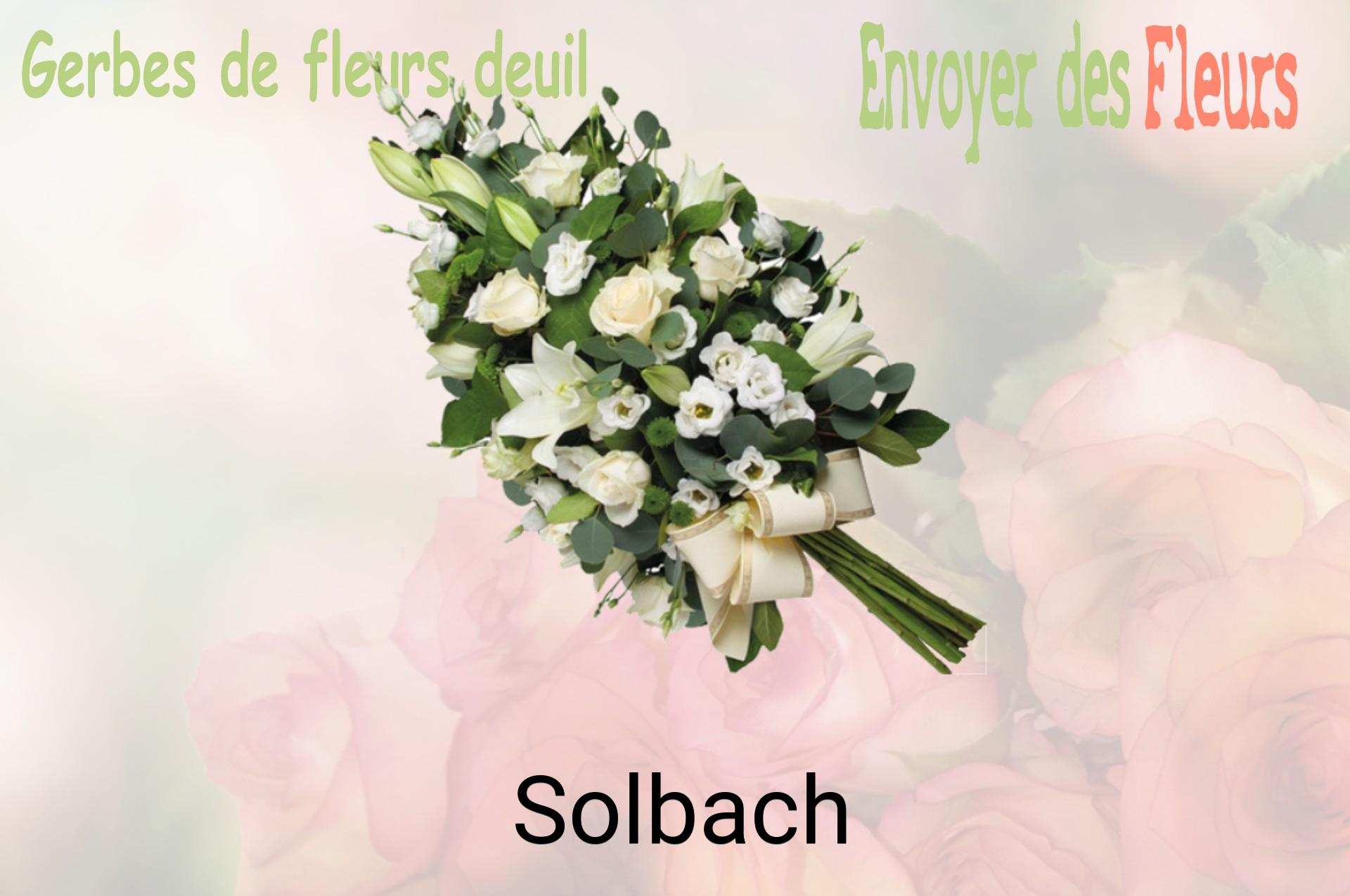 Gerbe de fleurs de deuil livrée à Solbach